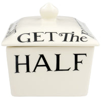 Emma Bridgewater Black Toast Half A Pound Small Butter Dish