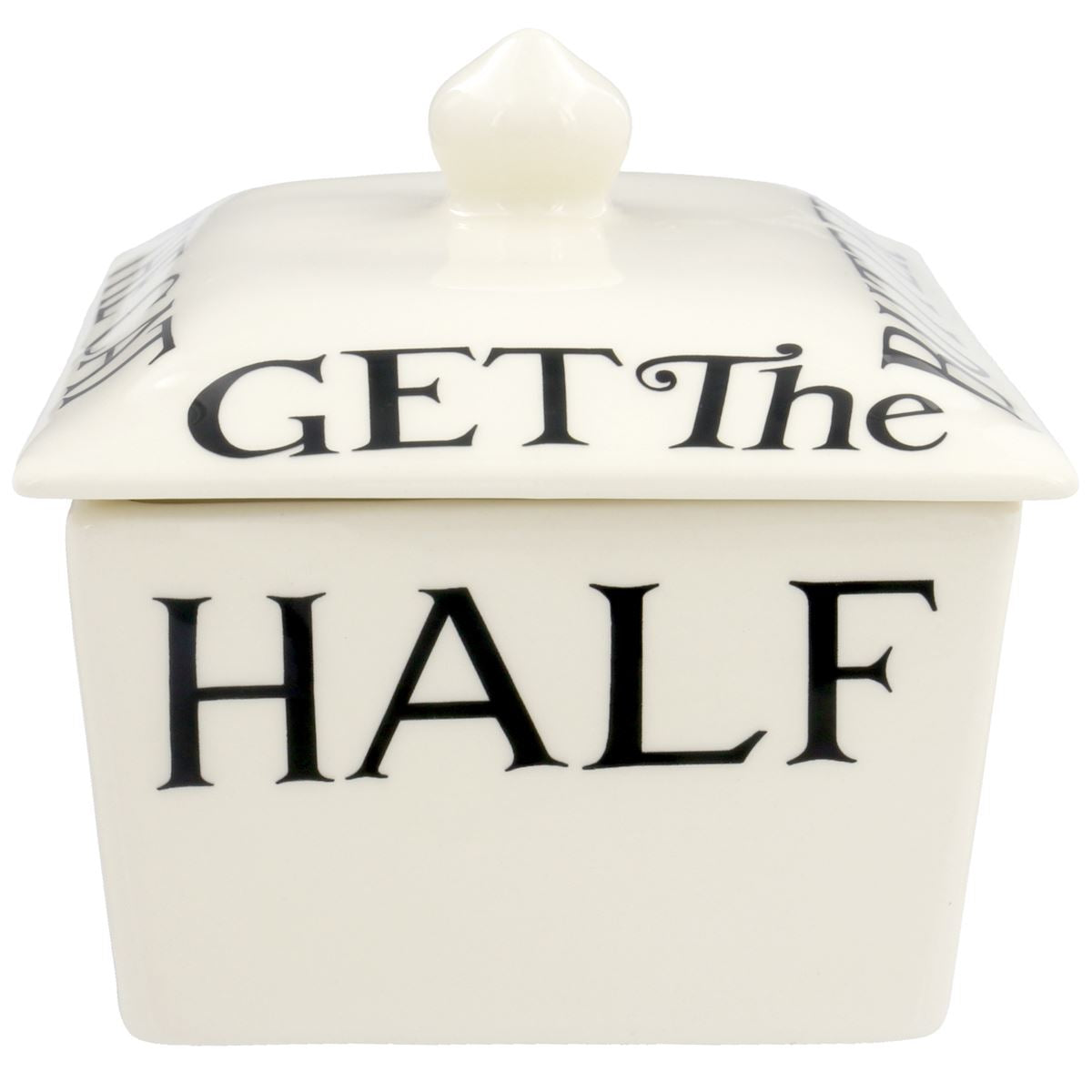 Emma Bridgewater Black Toast Half A Pound Small Butter Dish