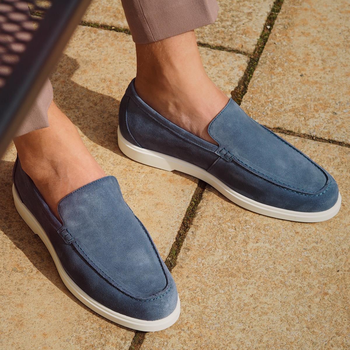 Demin Suede Loake Mens Tuscany Shoes