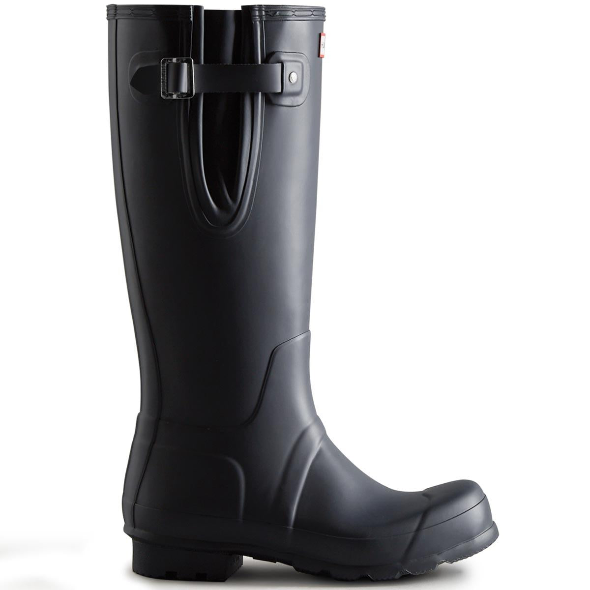 Navy Hunter Mens Original Tall Side Adjustable Boots SIDE