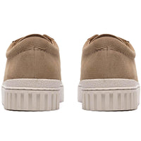 Beige Suede Clarks Womens Mayhill Walk Trainers Heel