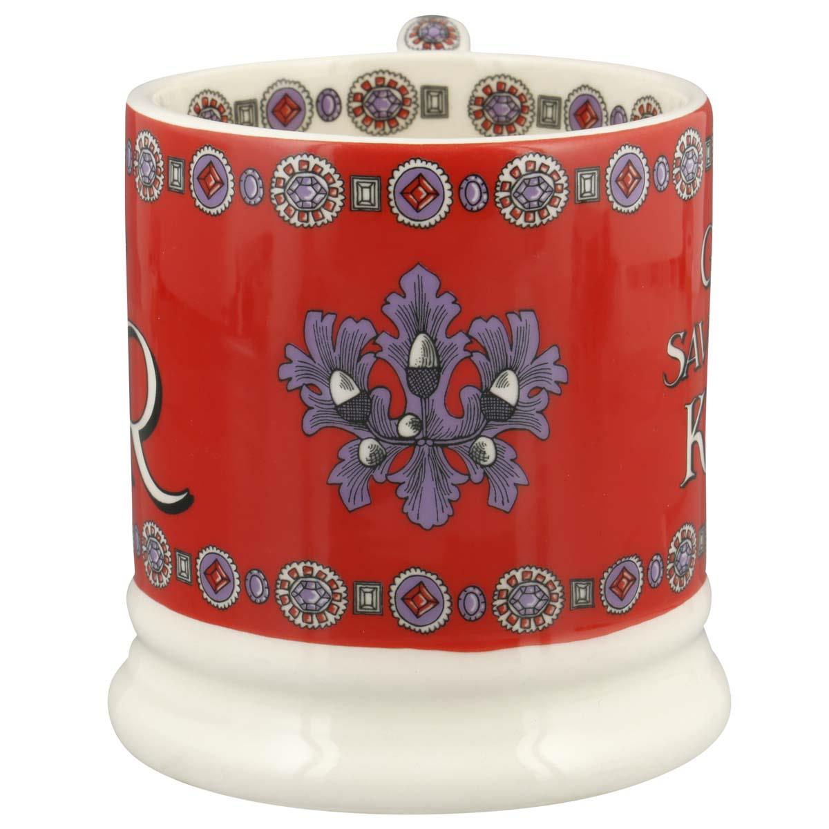 Emma Bridgewater God Save the King Half Pint Mug FRONT