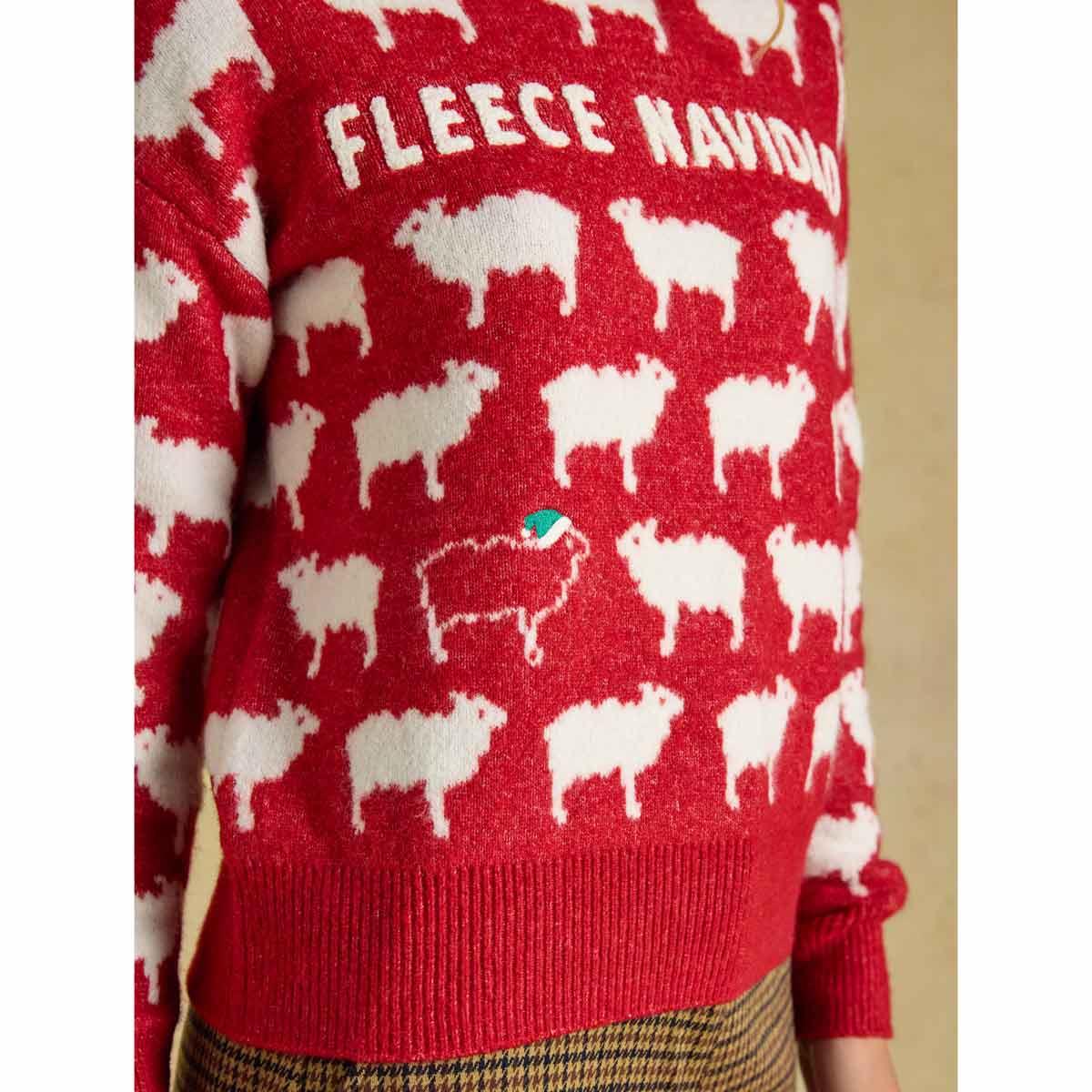 Joules Womens Fleece Navidad Christmas Jumper