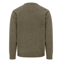 Meadow Green Marl Hoggs Of Fife Mens Melrose II Crew Pullover Back
