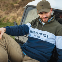 Forest/Navy Hoggs Of Fife Dumfries 1888 Gents 1/4 Zip Sweatshirt Lifestlye