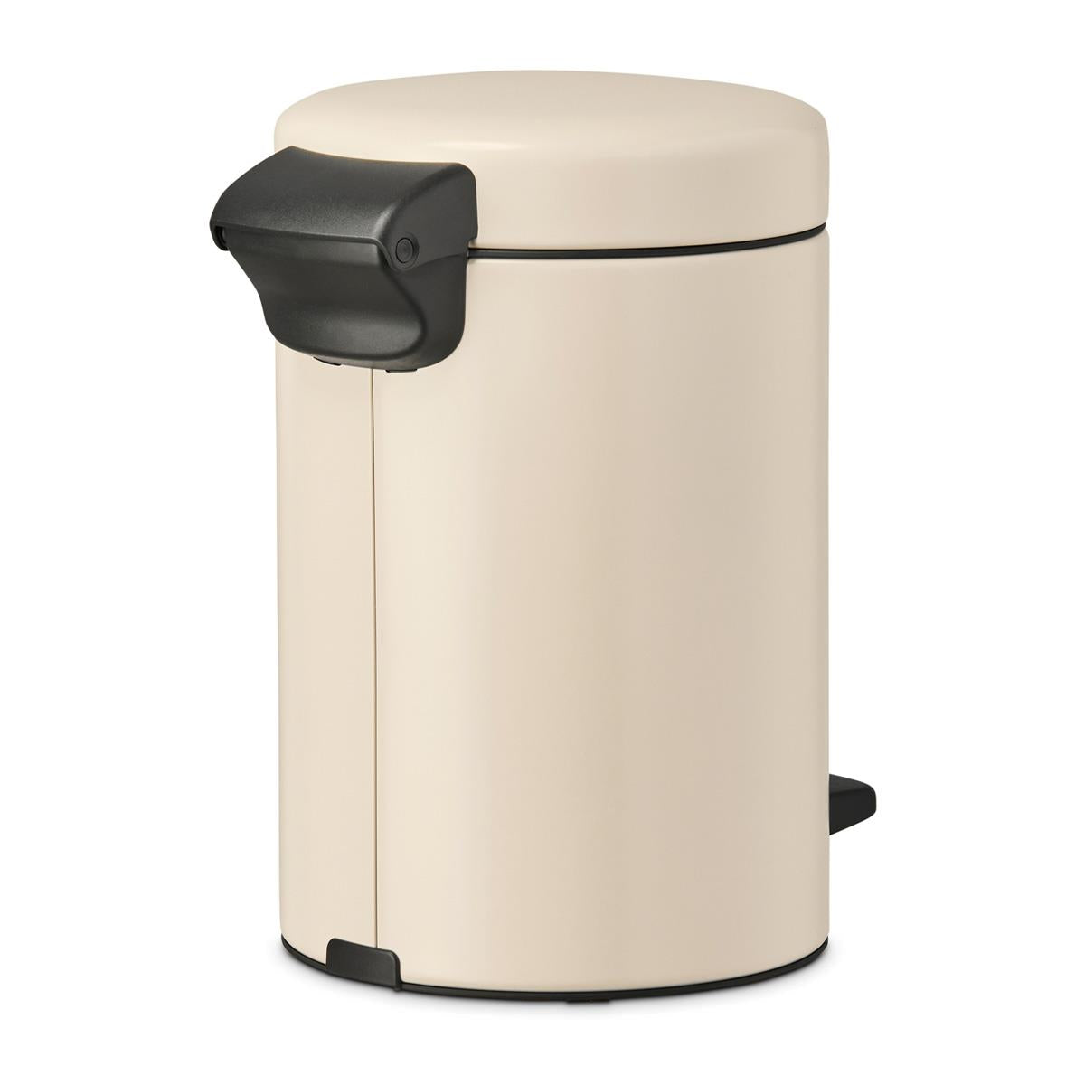 Soft Beige Brabantia newIcon Pedal Bin 3 Litre Back