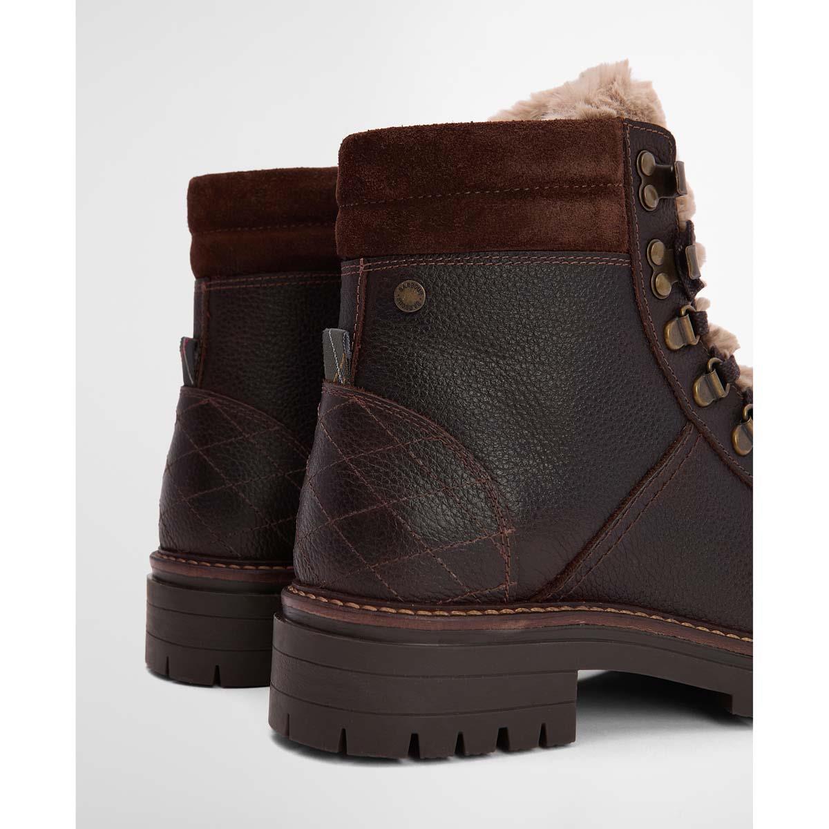 Brown Barbour Womens Bamburgh Hiker Boot Back