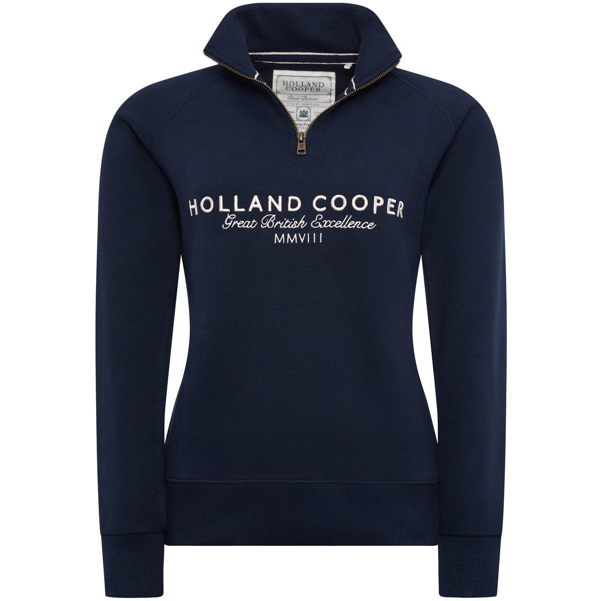 Ink Navy Holland Cooper Womens Sporting Goods Zip Henley