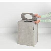 Grey Brabantia Rectangular Laundry Bag Opening