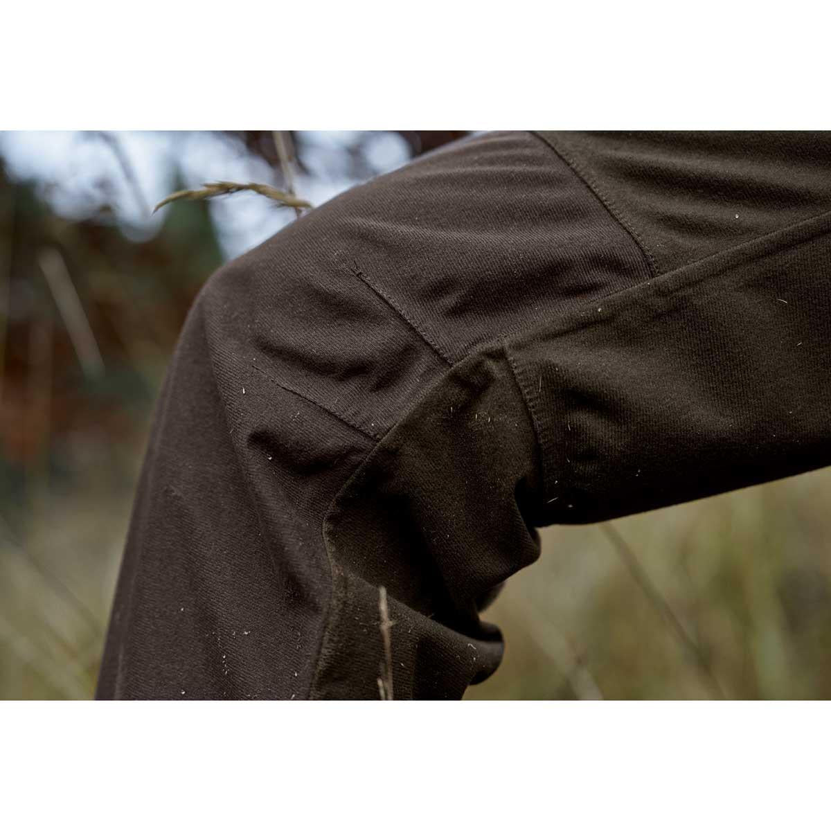 Hunting Green/Shadow Brown Harkila Mens Aspire HWS Waterproof Trousers Leg Detail