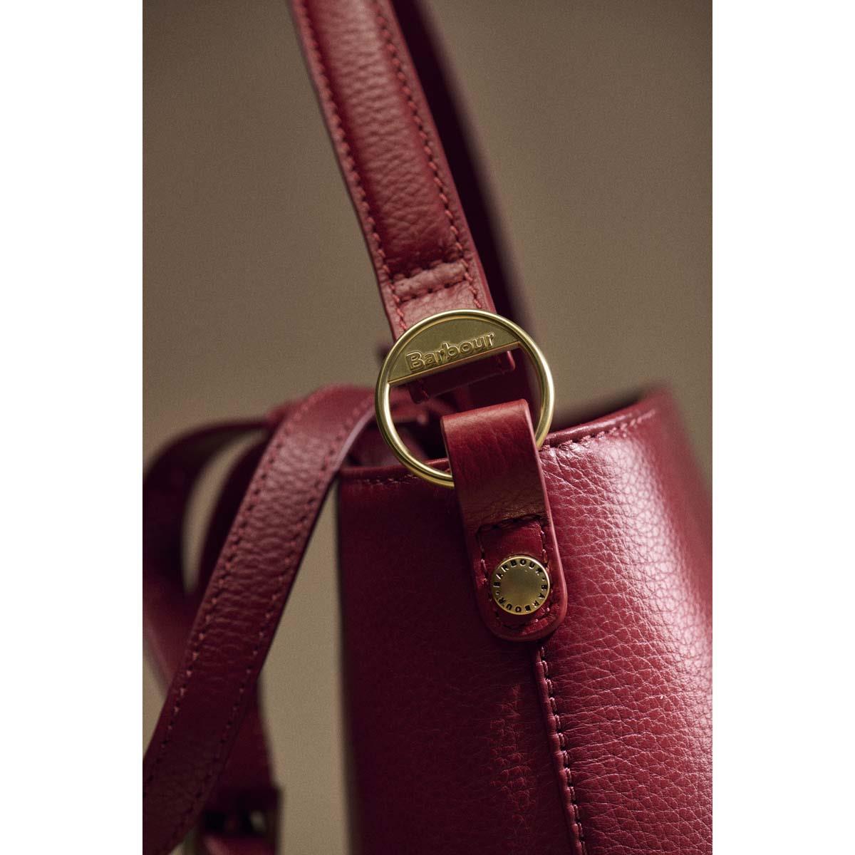 Barbour Womens Cedar Mini Leather Bucket Bag