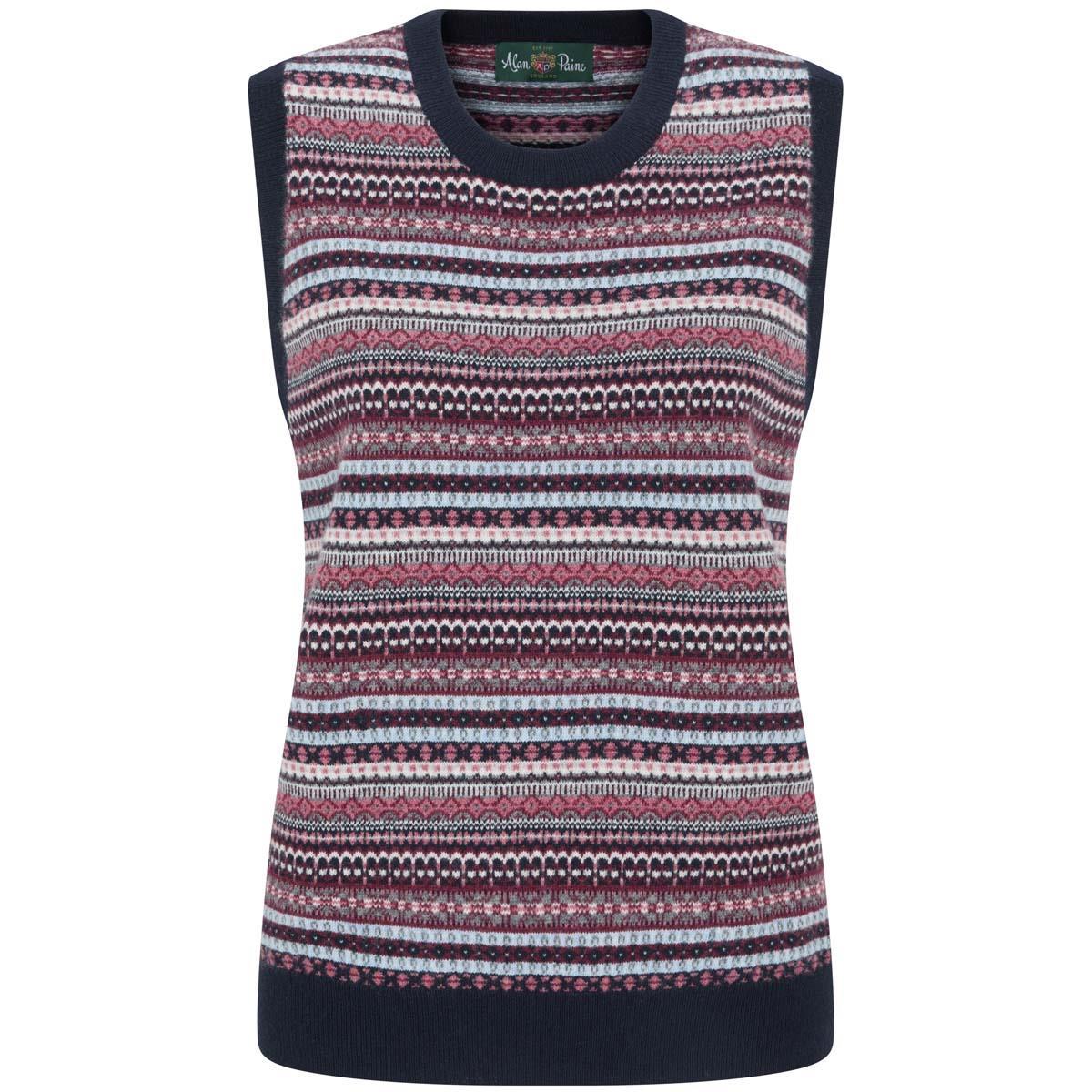 Alan Paine Womens Mae Fair Isle Tank Top