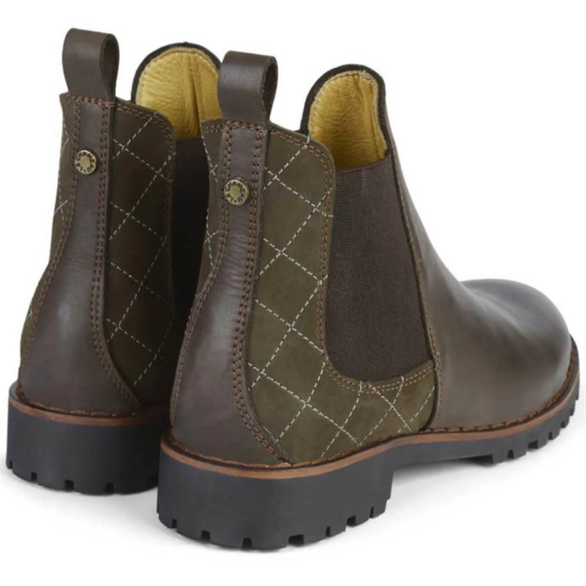 Le Chameau Jameson Quilted Chelsea Boot Marron BACK