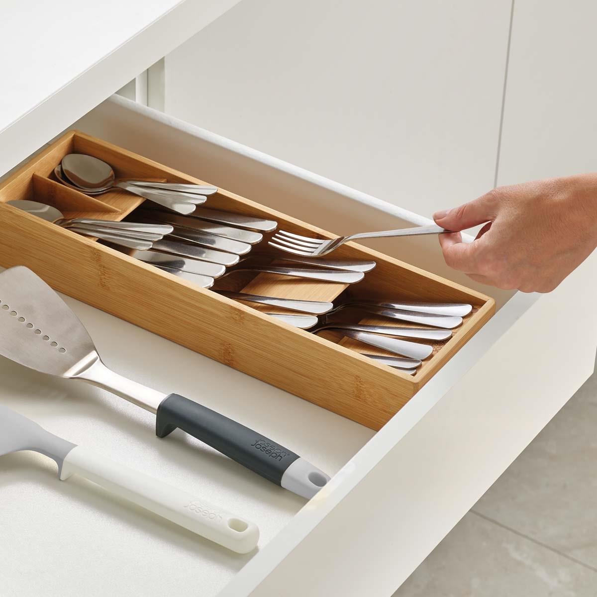 Joseph Joseph DrawerStore Bamboo Compact Cutlery Organiser