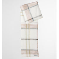 Silver Peony Check Barbour Gianna Head Scarf fold