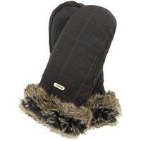 Barbour Womens Tartan Wax Mitts
