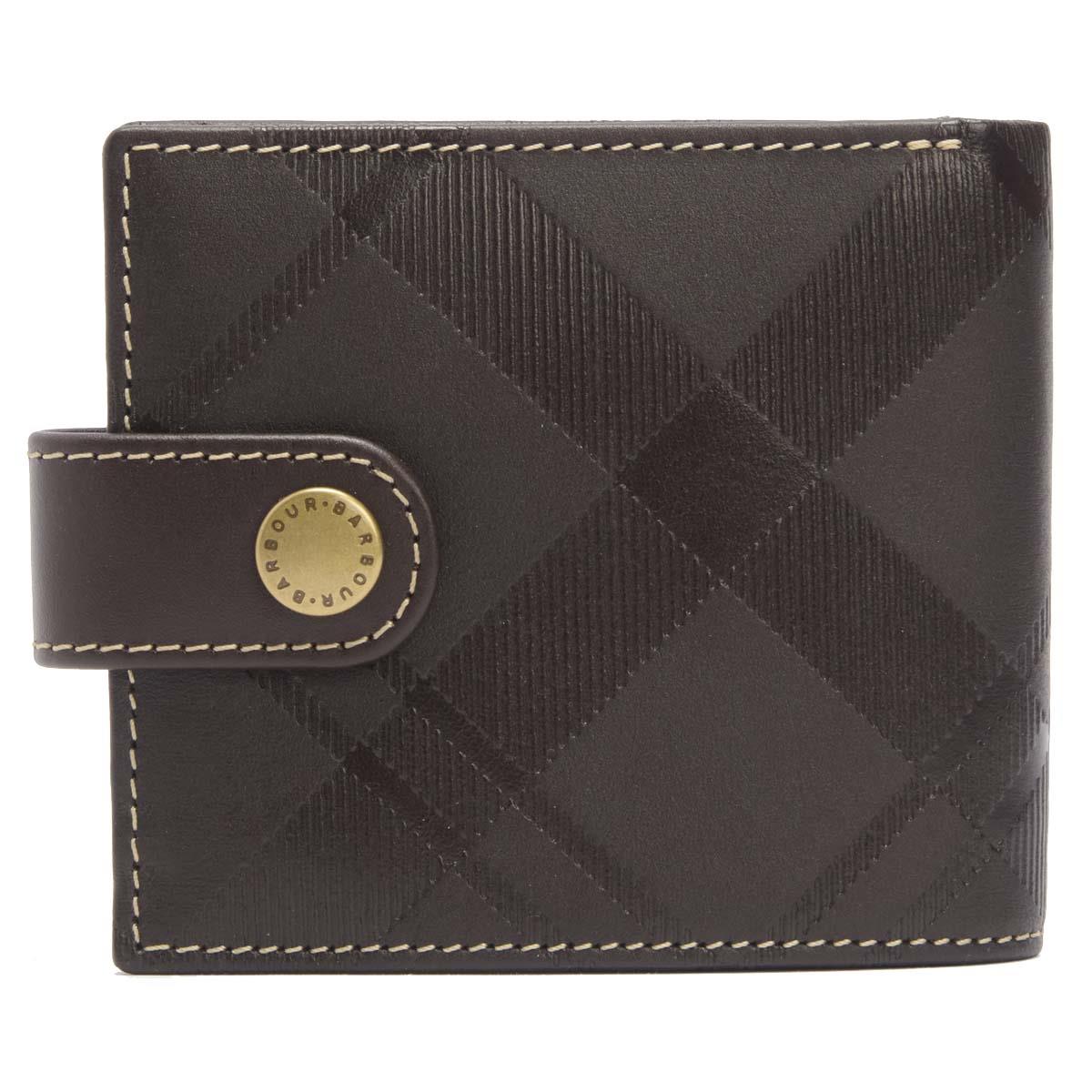 Brown Barbour Mens Bamburgh Deboss Leather Wallet