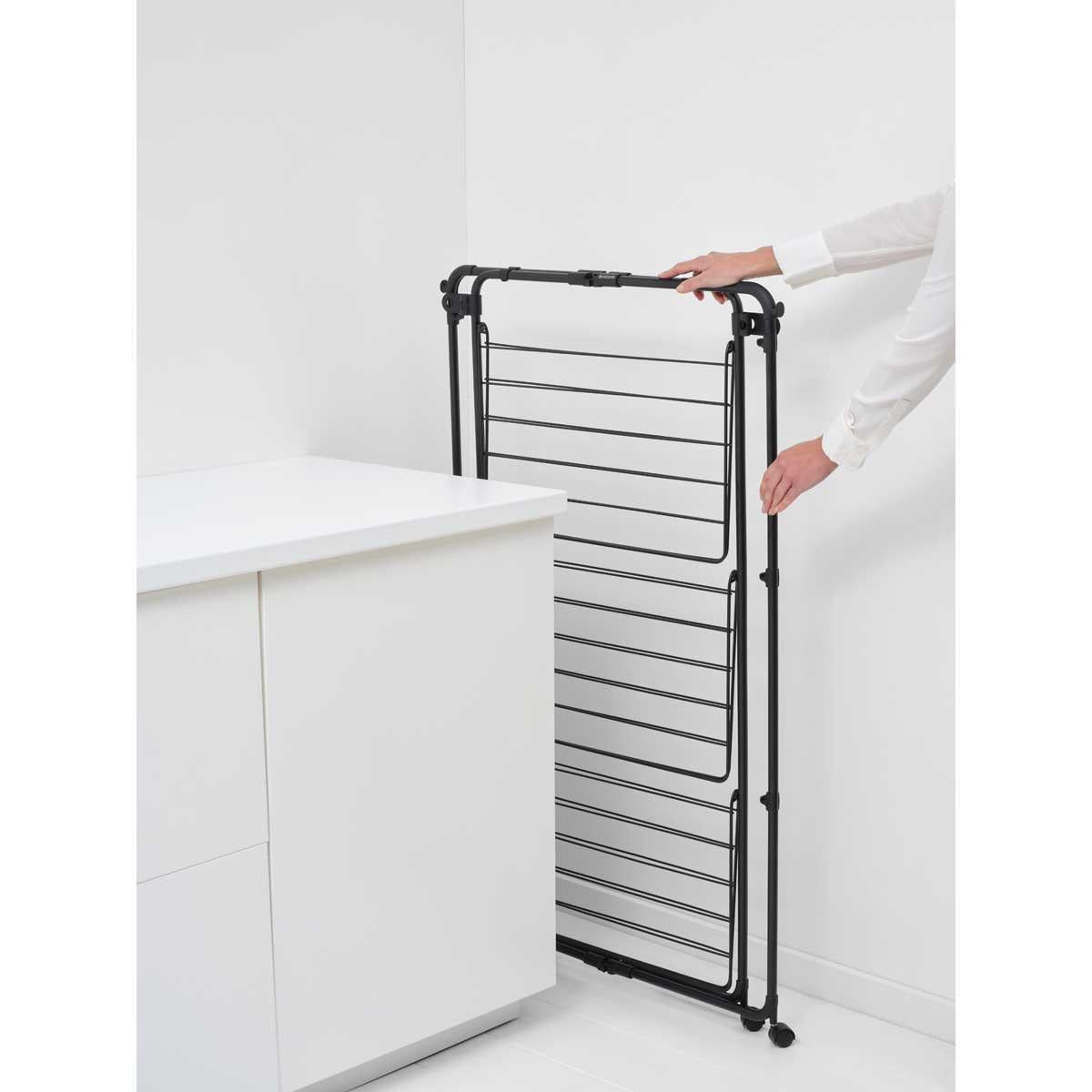 Matt Black Brabantia Tower Drying Rack 23 Metres Stored