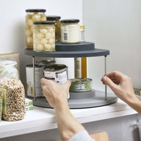 Grey Joseph Joseph CupboardStore 2-tier Rotating Organiser LS