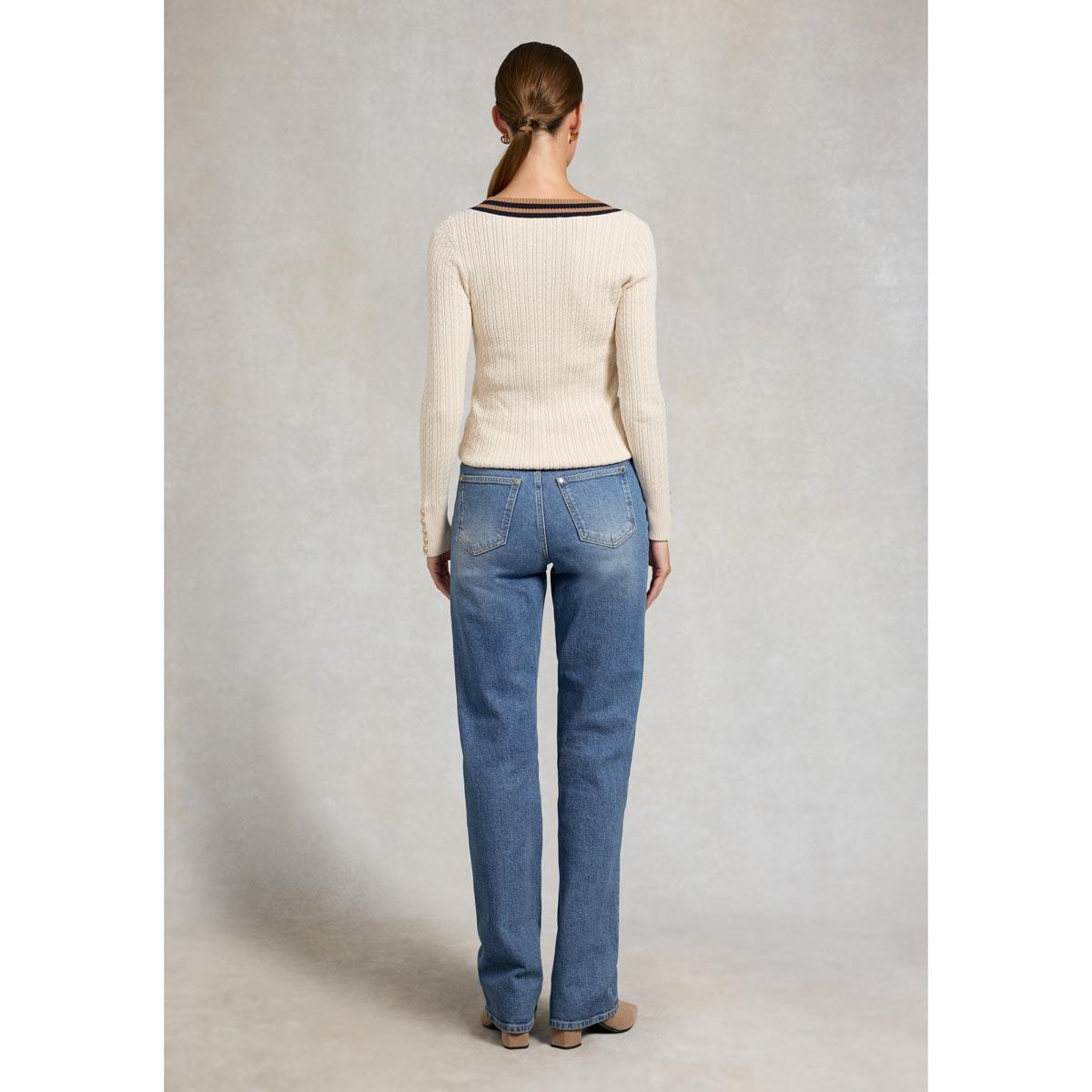 Holland Cooper Womens Zoe V-Neck Knitted Jumper