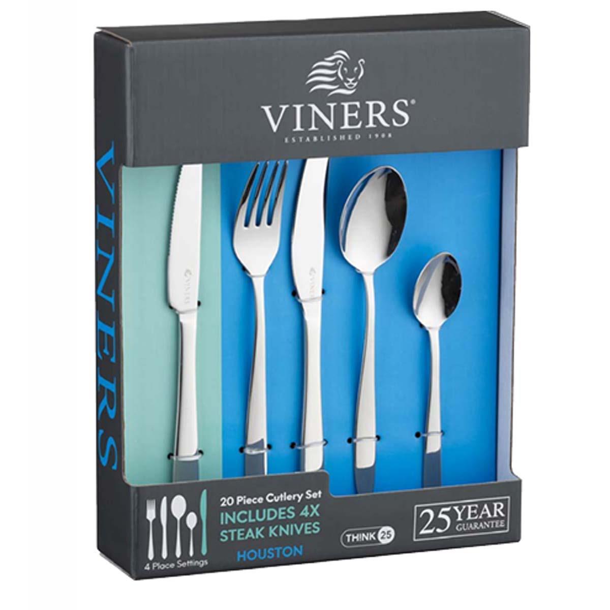 Viners Houston 16 Piece Cutlery Set PLUS 4 Steak Knives