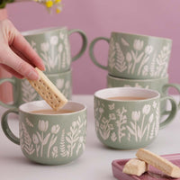GREEN Mason Cash In The Meadow Flower Mug LS
