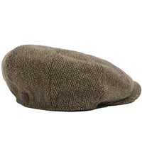 OLIVE Barbour Mens Winston Baker Boy Cap BACK
