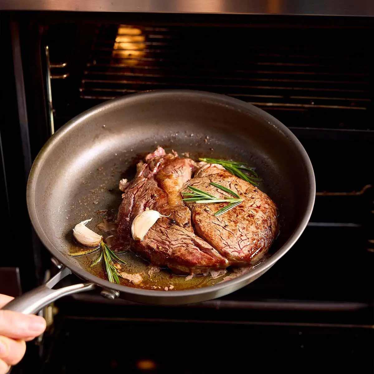 Stellar Zero Stainless Steel Uncoated Frying Pan