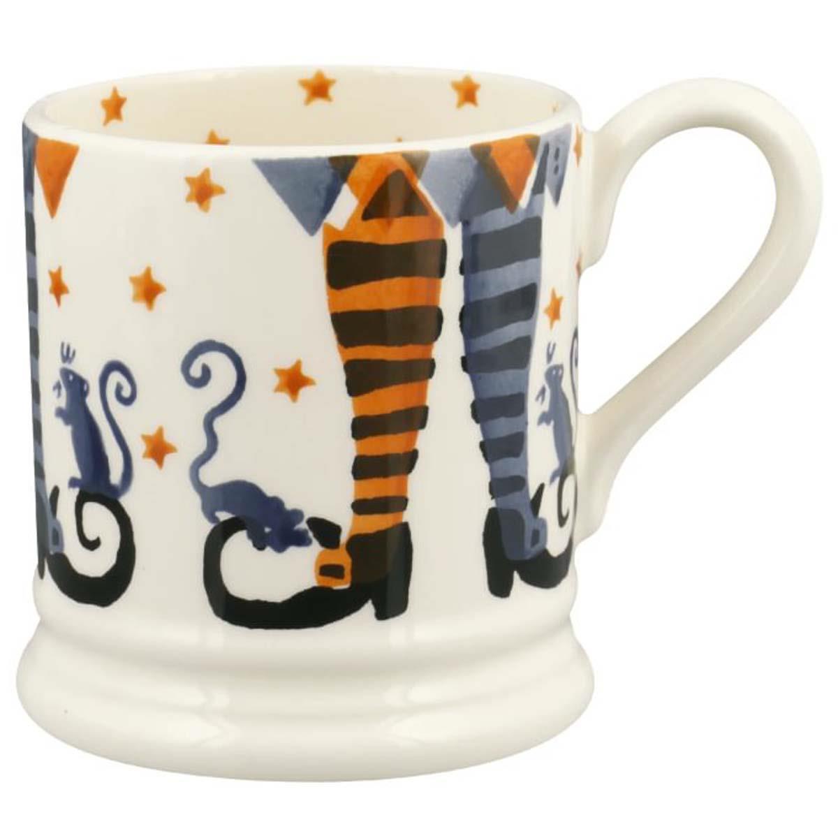 Emma Bridgewater Halloween Spooky Witches Feet Half Pint Mug