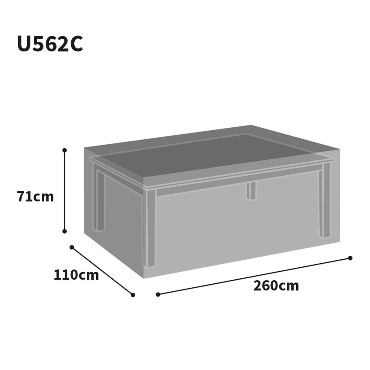 Bosmere Ultimate Protector Rectangular Table Cover Giant Charcoal U562C