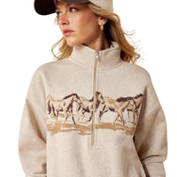 Ariat Womens Running Wild 1/2 Zip Sweatshirt