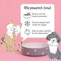 Mason Cash Polka Dot Grey Pet Bowl 13cm INFO3