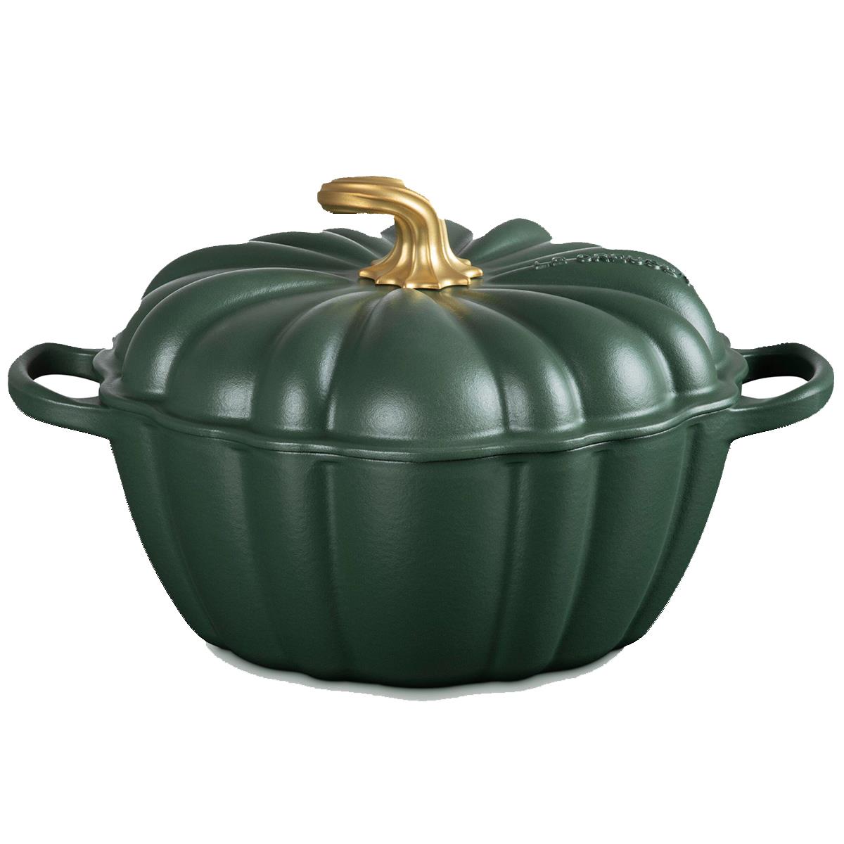 Le Creuset Cast Iron Signature Pumpkin Casserole Gold Knob / Foret 21238240984441 / 24cm