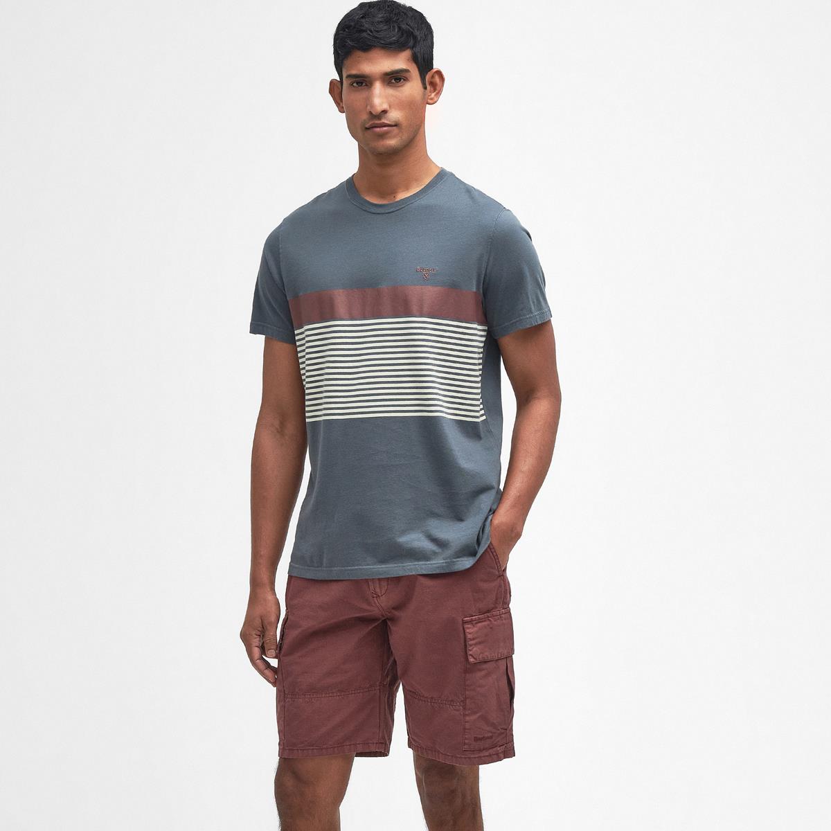 Barbour Mens Braeside Striped Graphic T-Shirt