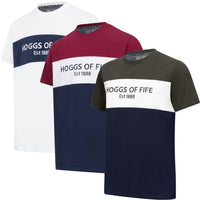 Hoggs Of Fife Mens Dalbeattie Colour Block T-Shirt