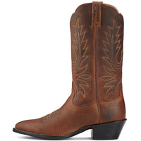 Distressed Brown Ariat Womens Heritage Western R Toe Boot Side