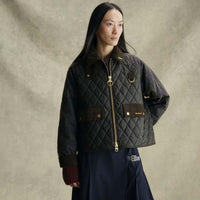 Olive/Classic Barbour Womens Tartan Reimagined Icons Tartan Quilt  LS