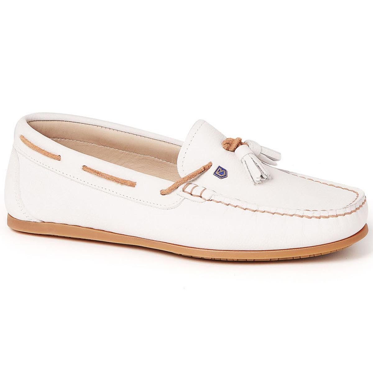 Sail White Dubarry Womens Jamaica Loafers Side