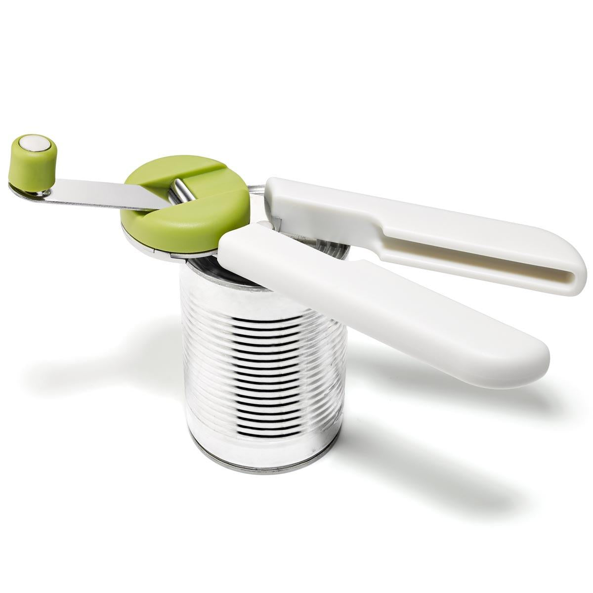 Stone/Green Joseph Joseph GoRound Can Opener In Use