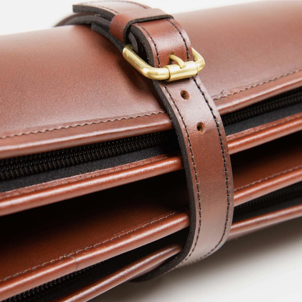 Teales Premier Leather Double Gun Slip Buckle & Flap