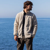 Pure Cashmere Musto Mens Cove Deep Pile Fleece Jacket Lifestyle