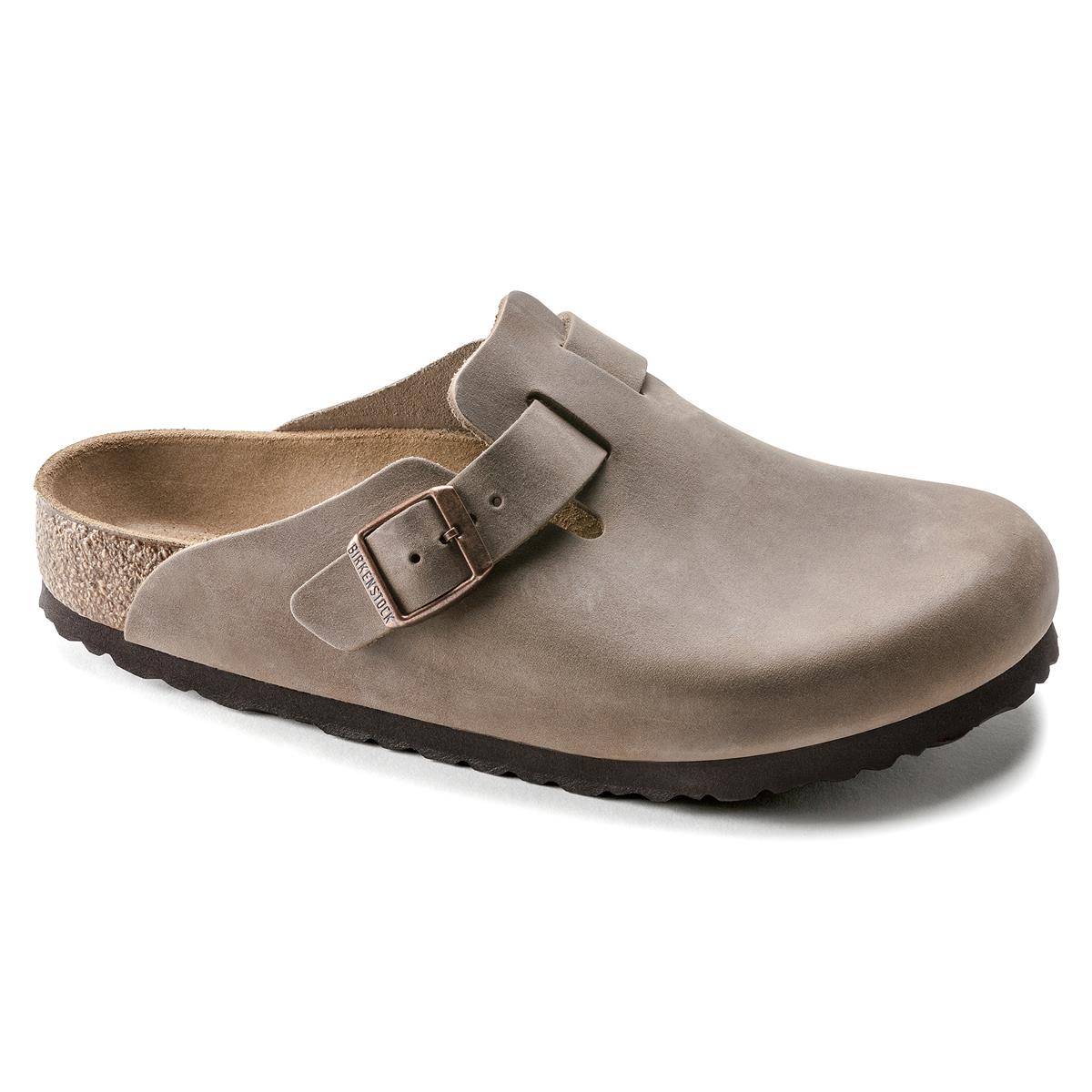 Tobacco Brown Birkenstock Boston Oiled Leather Clogs