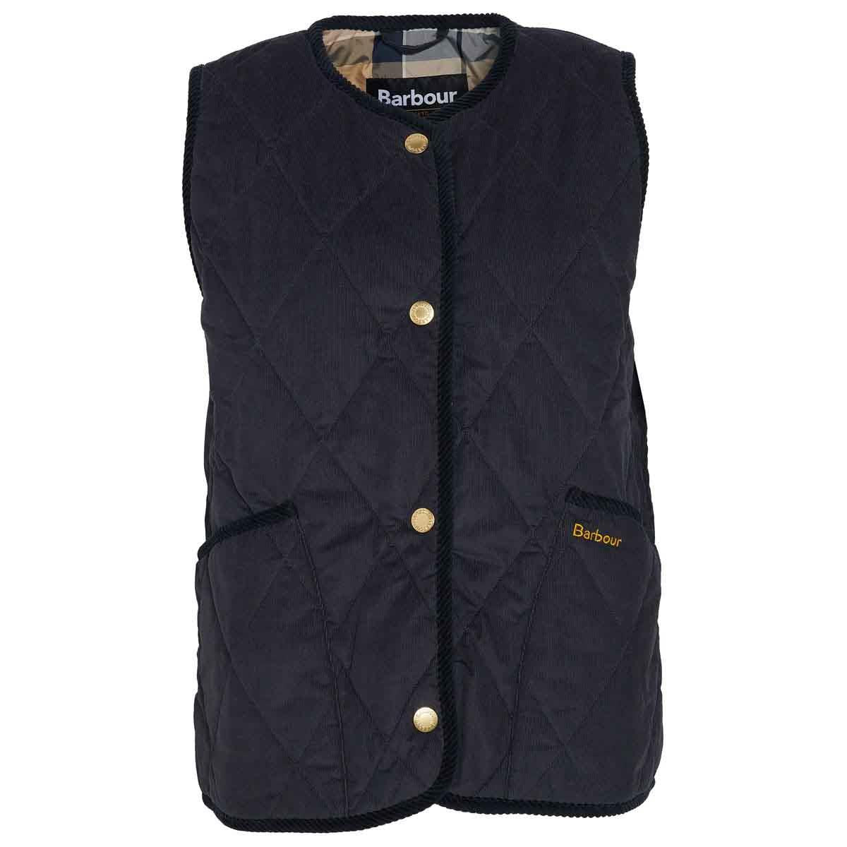 Dark Navy/Sky Dress Tartan Barbour Womens Cecily Gilet