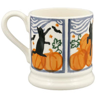 Emma Bridgewater Halloween Spooky Cats and Pumpkins Half Pint Mug Back