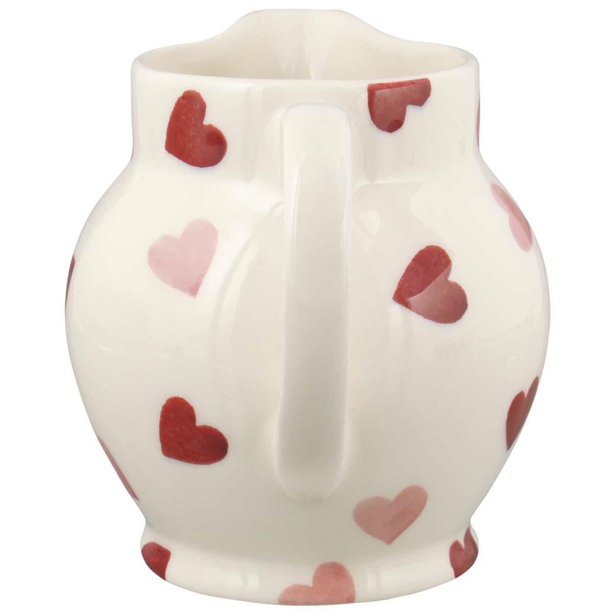 Emma Bridgewater Pink Hearts Half Pint Jug BACK