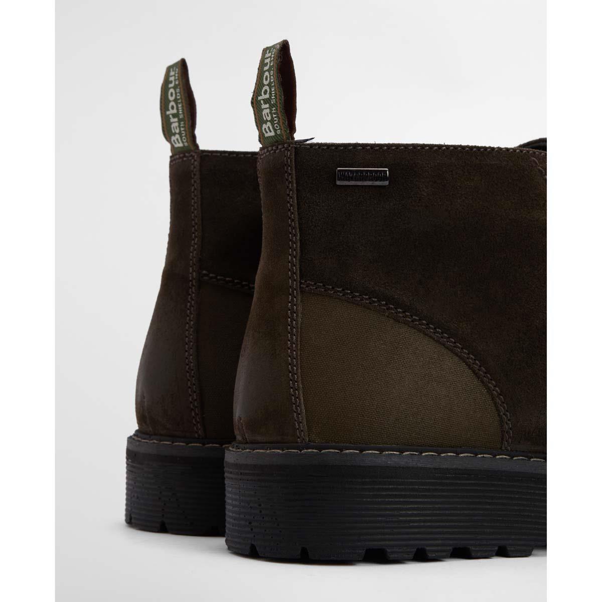 Oiled Brown Suede Barbour Mens Maxwell Chukka Boot Back
