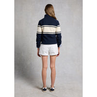 Ink Navy Holland Cooper Womens Signature Quarter Zip Sweat On Model Back