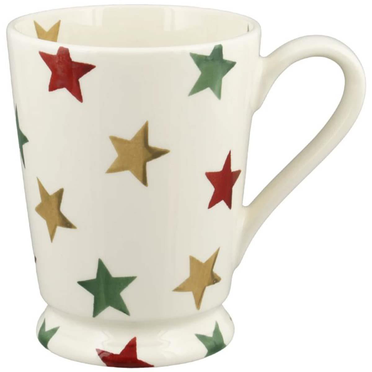 Emma Bridgewater Christmas Red Green and Gold Stars Cocoa Mug