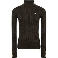 Holland Cooper Womens Seattle Roll Neck Cable Knit Jumper