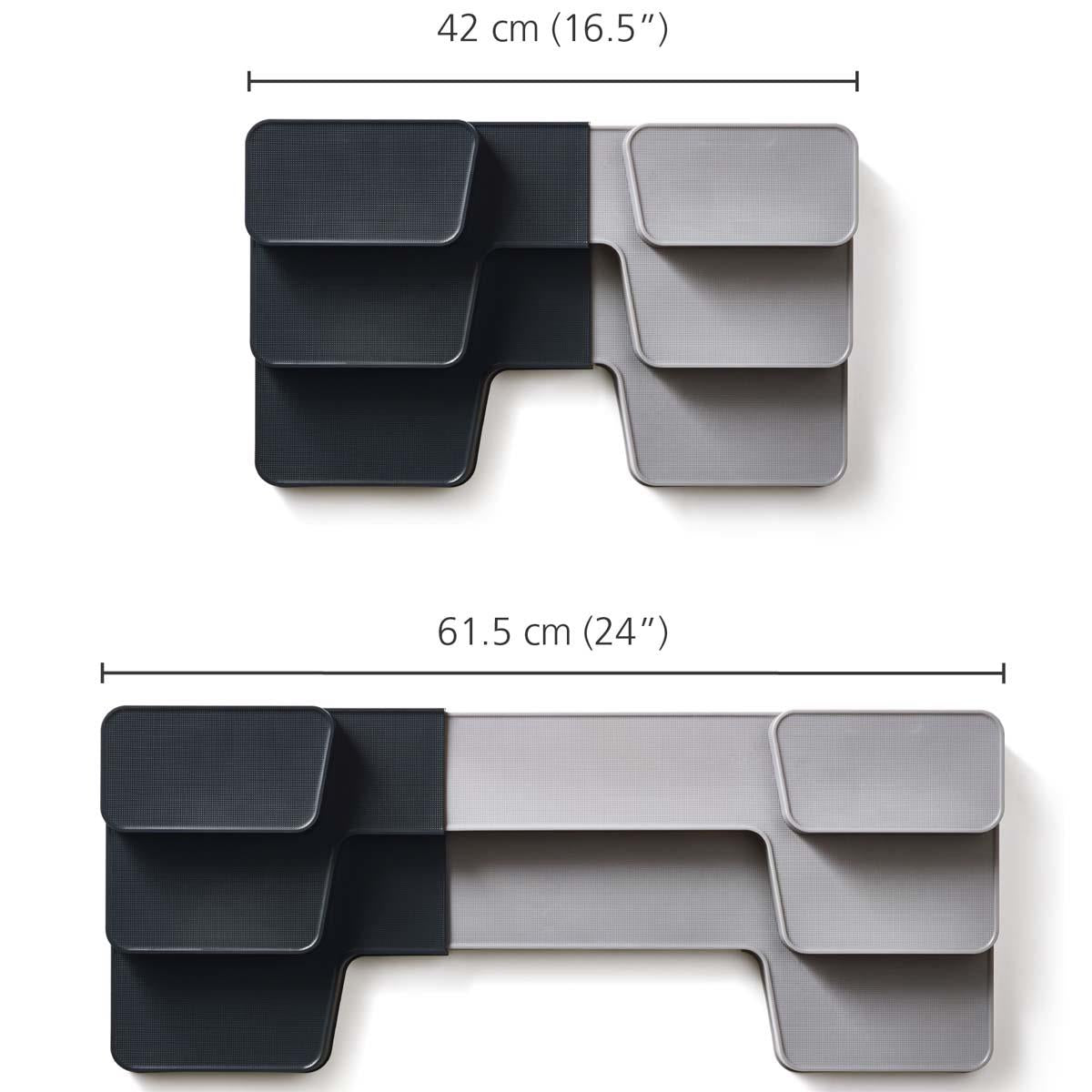 Grey Joseph Joseph CupboardStore Expandable Tiered Organiserer SIZE